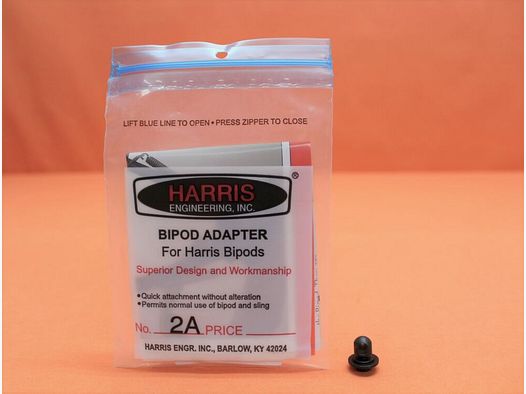 Adapter Harris Harris nr 2A: Otwór na pasek z gwintem maszynowym M5 9mm, okrągła podkładka, np. do dwójnogów Harris