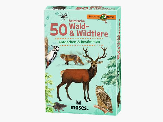 Moses Kartenspiel 50 heimische Wald- & Wildtiere