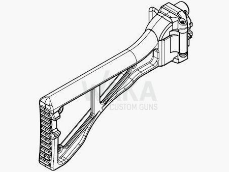 B&T Schulterstütze klappbar Polymer mit Riemenbügel/Adapterstück für HK MP5K/SP5k