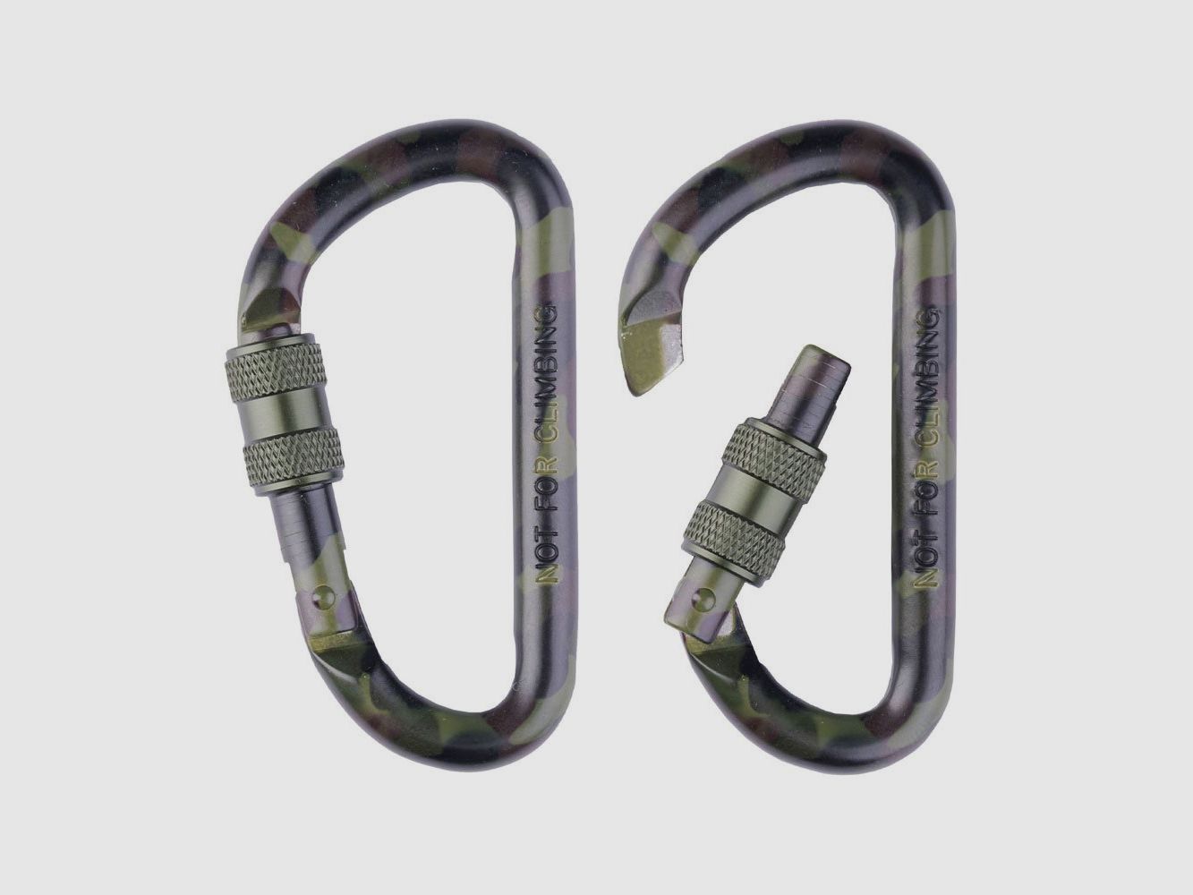 Taktischer Karabiner Woodland 2er Set 80mm