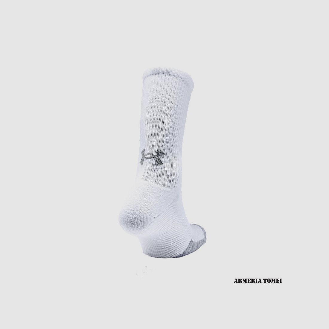 STOCK SOCKS – UNDER ARMOUR – HEATGEAR® CREW White / Steel – 100 (pack of 3 pairs), image 2 of 3