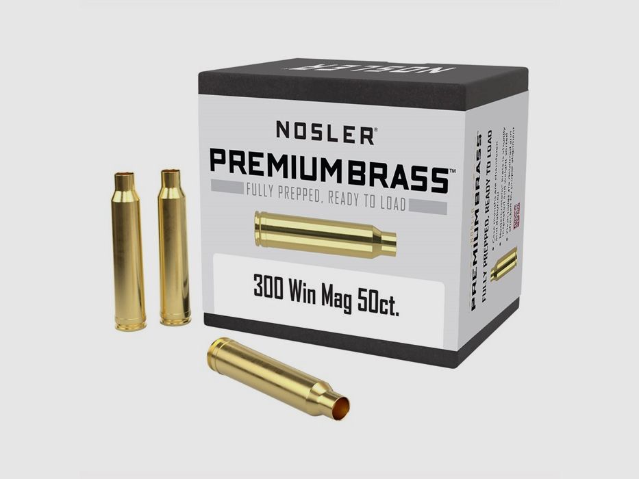 NOSLER 300 WINCHESTER MAGNUM BRASS 50/BOX, image 1 of 2