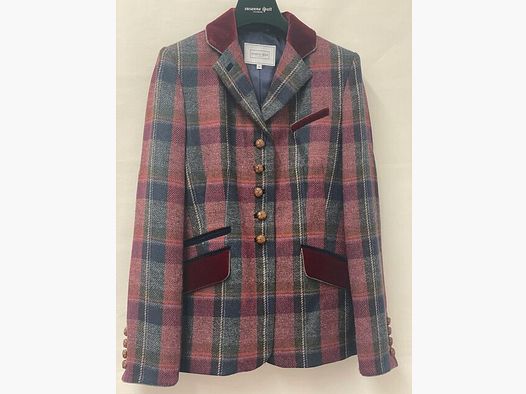 Giacca Susanne Spatt Lara Tweed Check Vino/Navy/Grigio