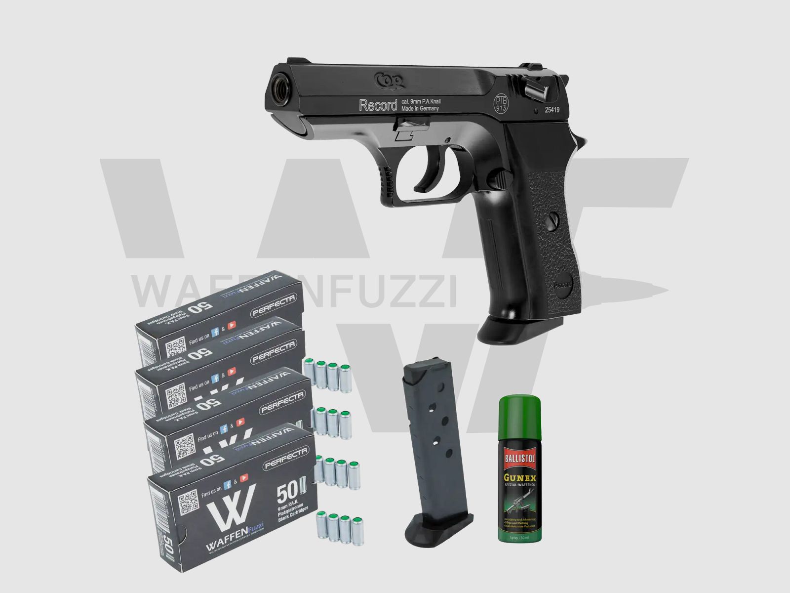 Record Cop Set de Pistolets à Blanc "M" Calibre 9mm PAK