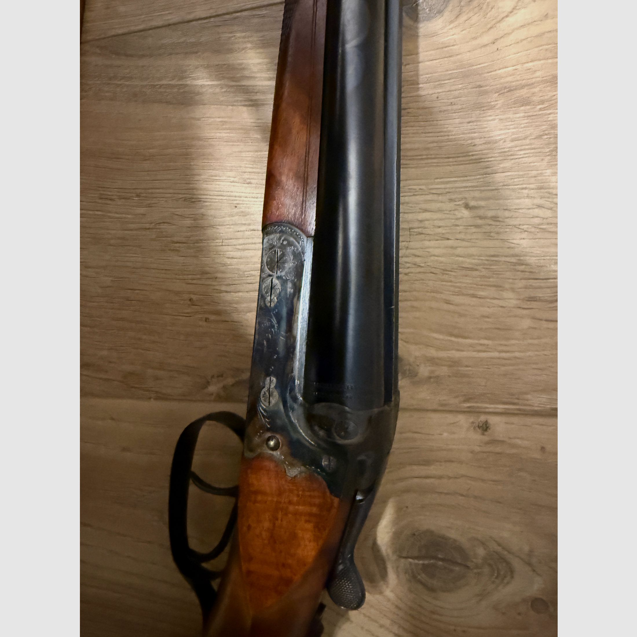 Simson Suhl double-barrel shotgun cross shotgun 12/70 shotgun color hardening