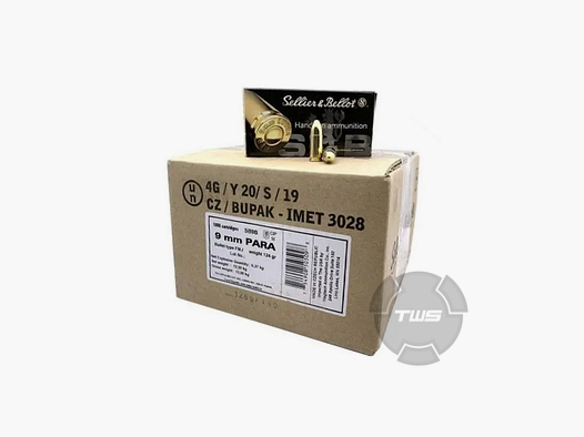 Sellier & Bellot 9×19 FMJ 124gr 1000 Schuss
