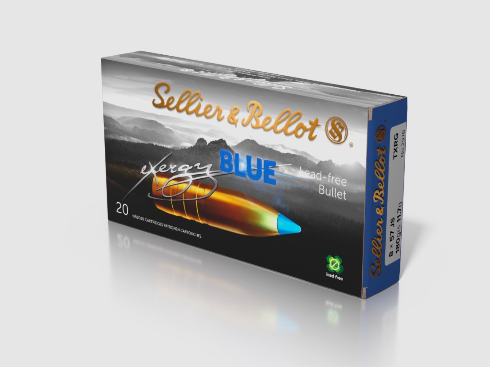 Sellier & Bellot 2003954 8x57 IS getipte eXergy blauw 11,7g 180grs.