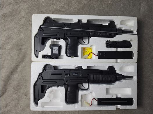 2x WELL D-91 UZI Airsoft SMG eléctrica Softair lote / set