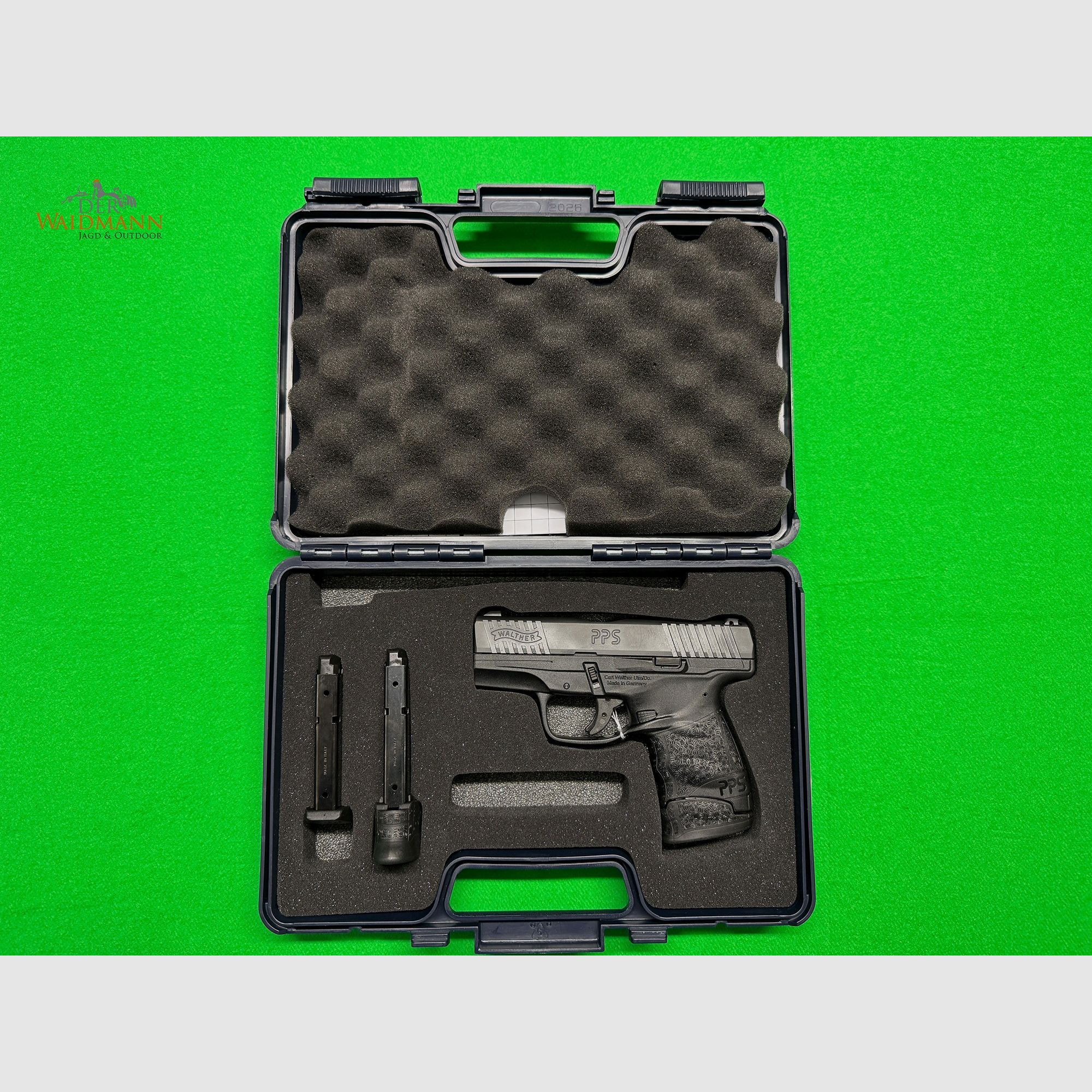 Walther PPS 9mm x19 pistol including case
