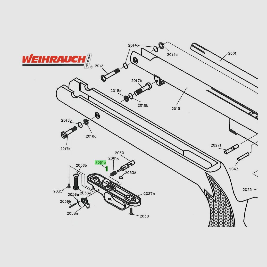 Stift Sicherungsbolzen fĂĽr Luftgewehr Weihrauch HW 90, Ersatzteil