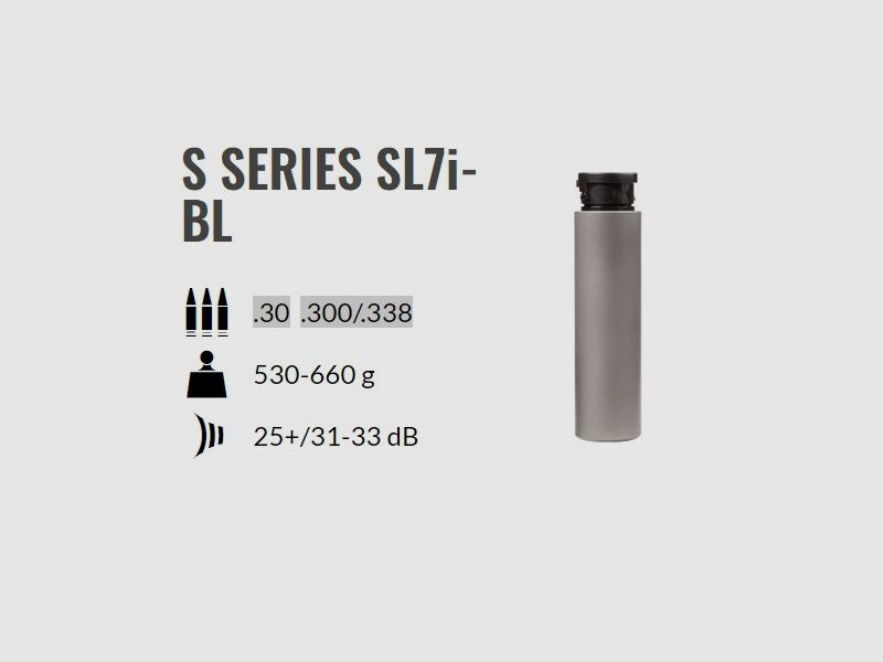 ASE UTRA modérateur de son pour armes soumises à autorisation SL7i BL (.338/8mm) Borelock noir