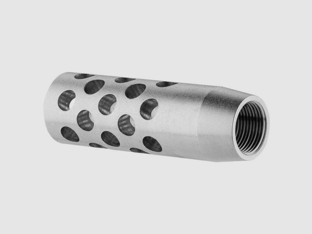 Frein de bouche Audere HMB finition inox pour carabine - cal.30 14x100, image 2 sur 4