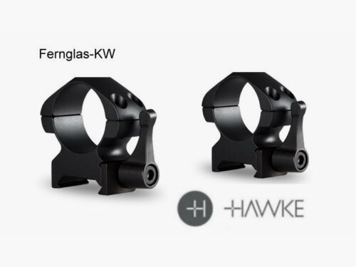 HAWKE 23011 Precyzyjne montaże pierścieni 2 sztuki Weaver środkowa szyna dźwigni 25,4 mm