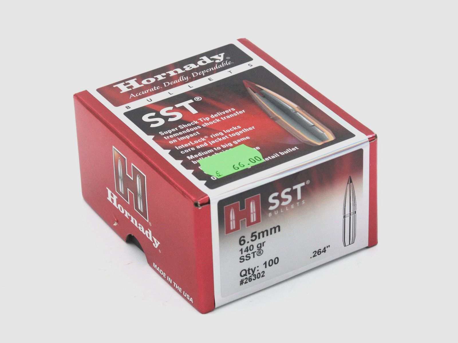 Büchsengeschosse, Hornady .264 SST, 140gr, 100 Stk, 6.5mm Creedmoor