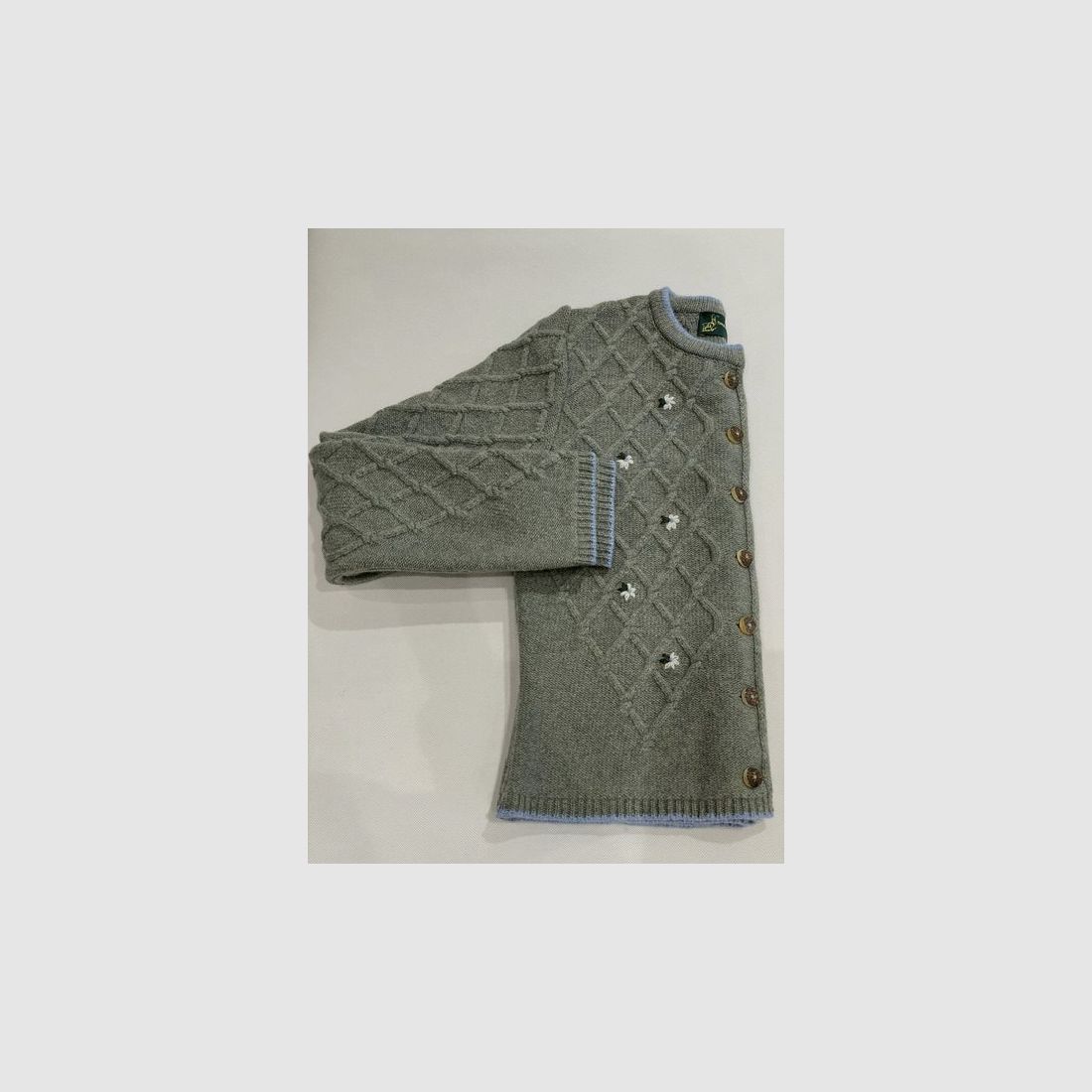 Damen Strickjacke aus Merinowolle in Salbei