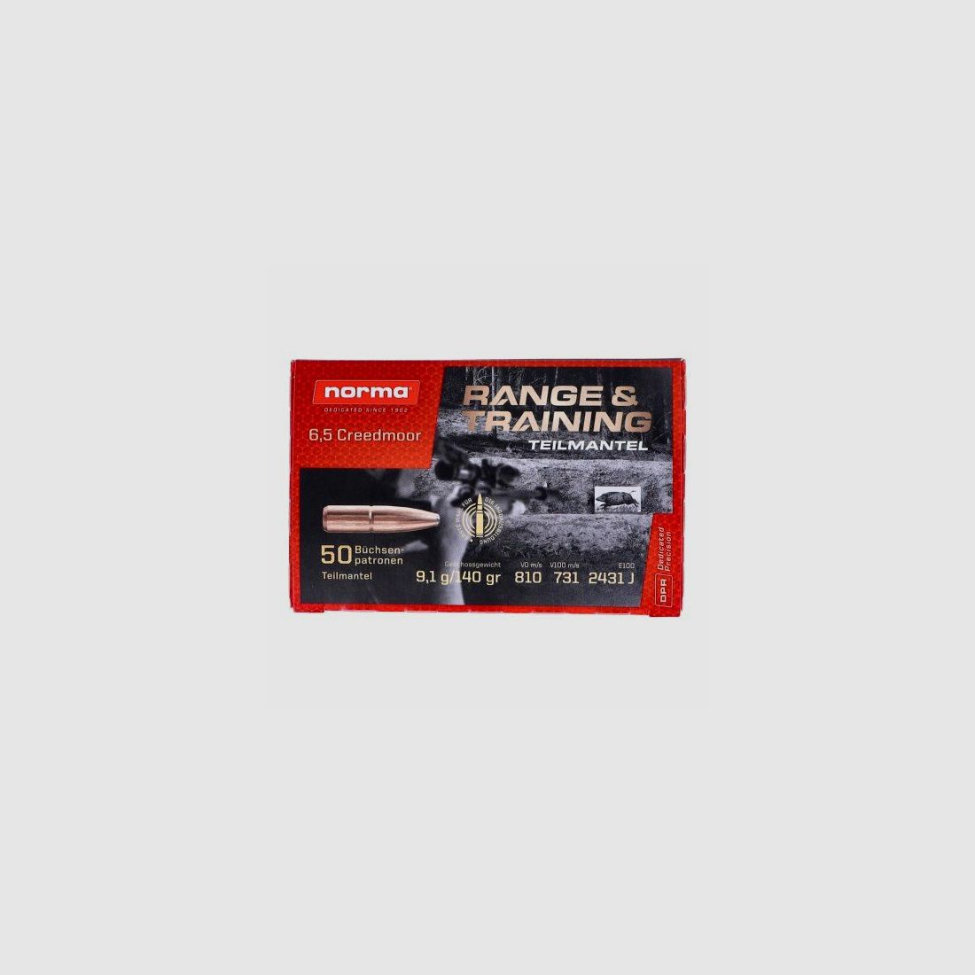 Norma Range & Training 6,5 Creedmoor (paquete de 50)