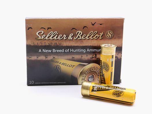 Sellier & Bellot 107467 20/70 Rouge/Noir 3,5mm 27g 10 pièces. Cartouches de chasse