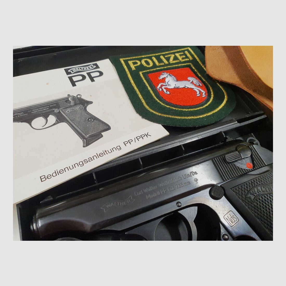 Walther Carl Walther PP Fábrica de armas Ulm/Do. Calibre 7,65mm Browning Sello Nds Policía Niedersachsen