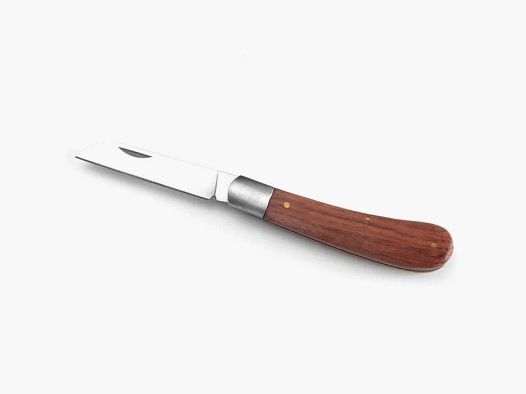 Cuchillo de bolsillo Wehrmacht, mango de madera marrón