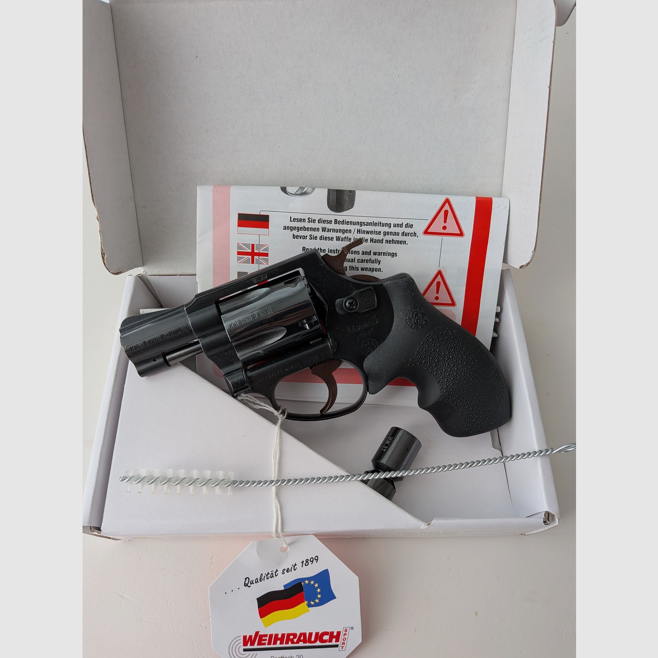 Incense HW 37 PTB 887 blank firing revolver HW37 9mm RK Hogue grip