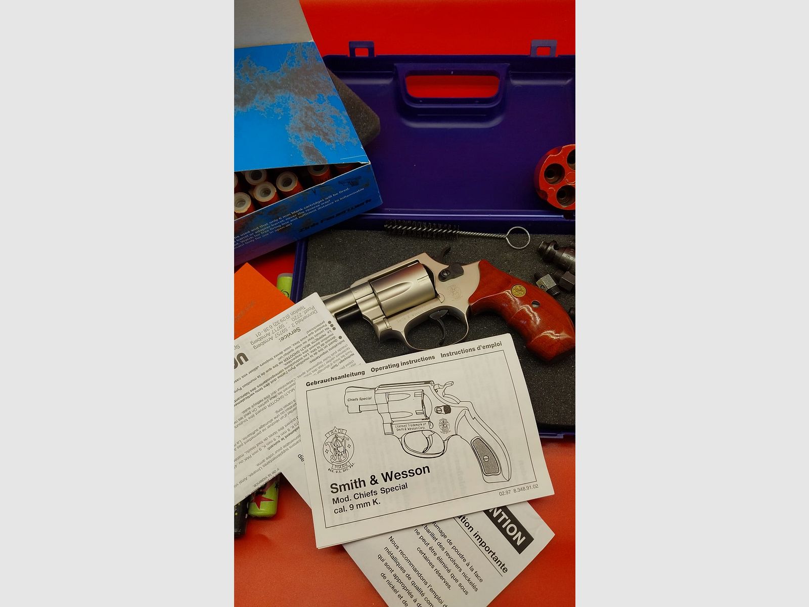 Smith & Wesson Model. Chiefs Special ca, 9mm k. PTB 503  "Neuwertige nur einmal benutzt