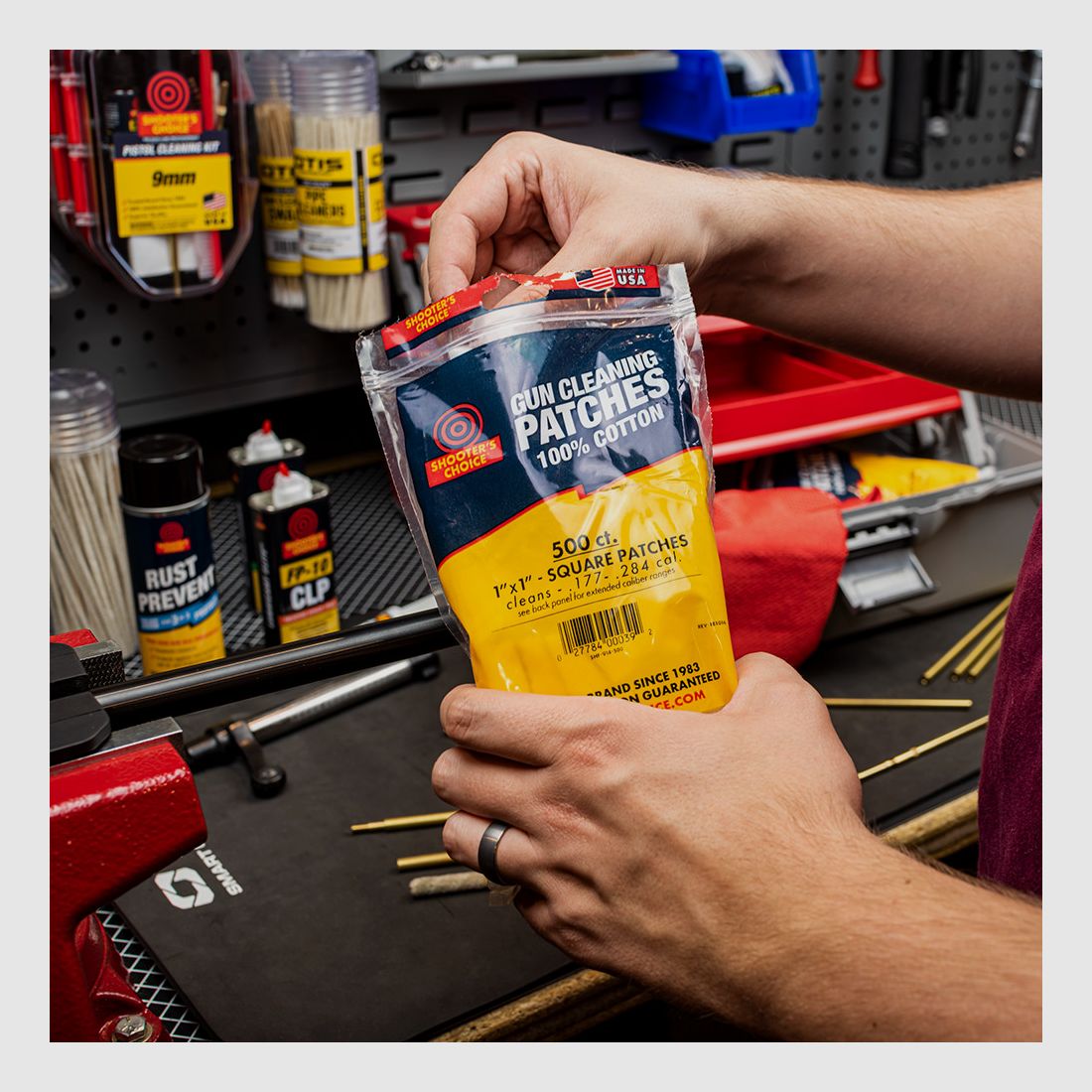 Płatki czyszczące Shooter's Choice 1" (100% bawełna) - 500 sztuk (SHF-914-500)