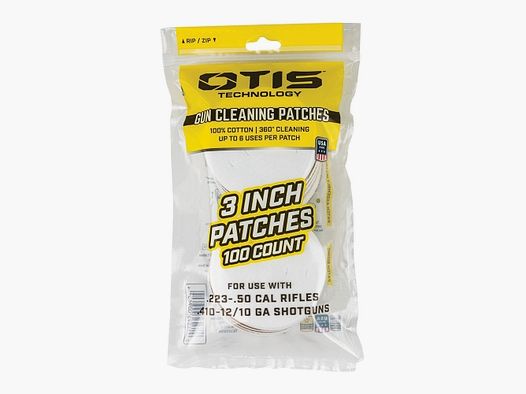 Otis Reinigungspatches 3" für .243 - .12/.10 100 Stück
