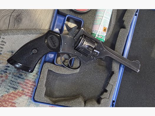 Webley Mark IV 9mm R Knall con PTB, libera dai 18 anni