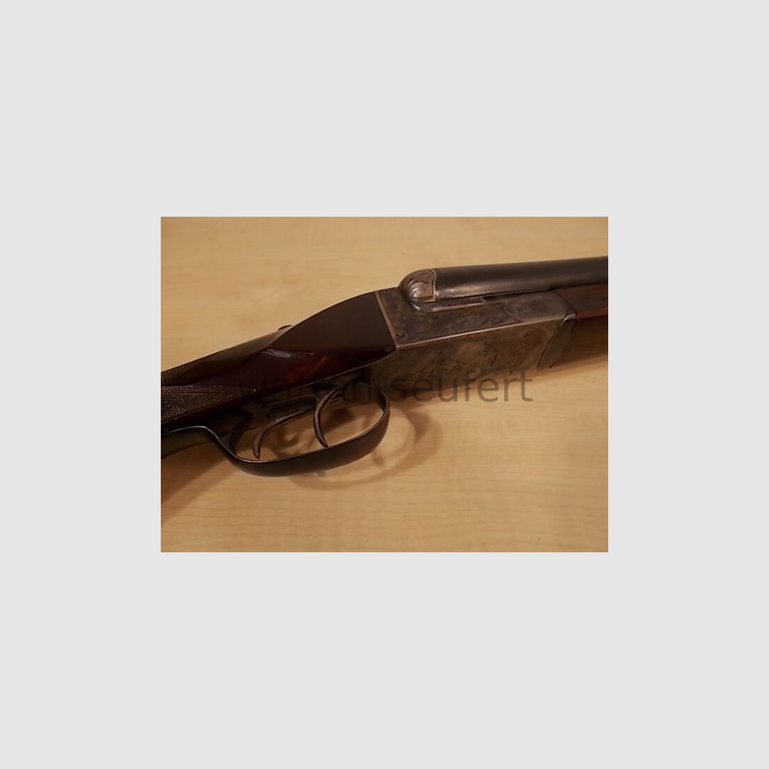 Forest dubbele loop shotgun gekleurd en gegraveerd