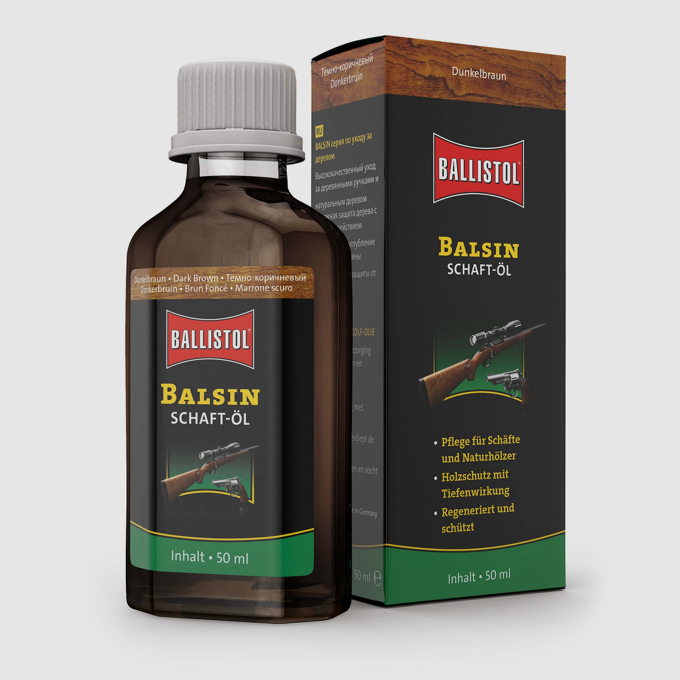 Balsin Schaftöl dunkelbraun - 50ml Flasche