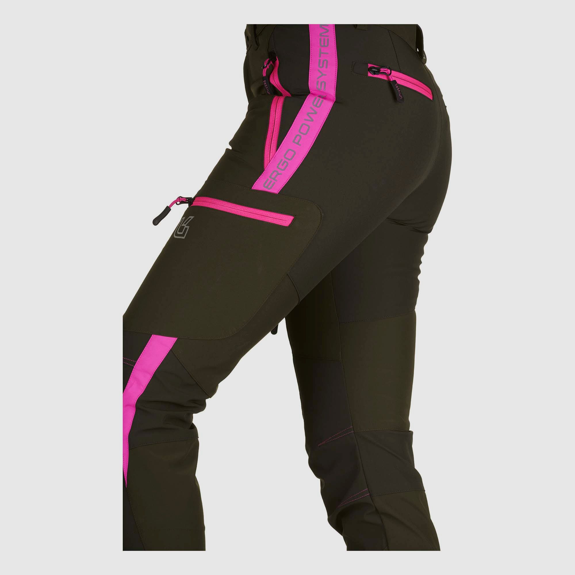 Softshell Jagdhose Ergo U-Tex Grün Rosa 22048 407, Bild 5 von 6