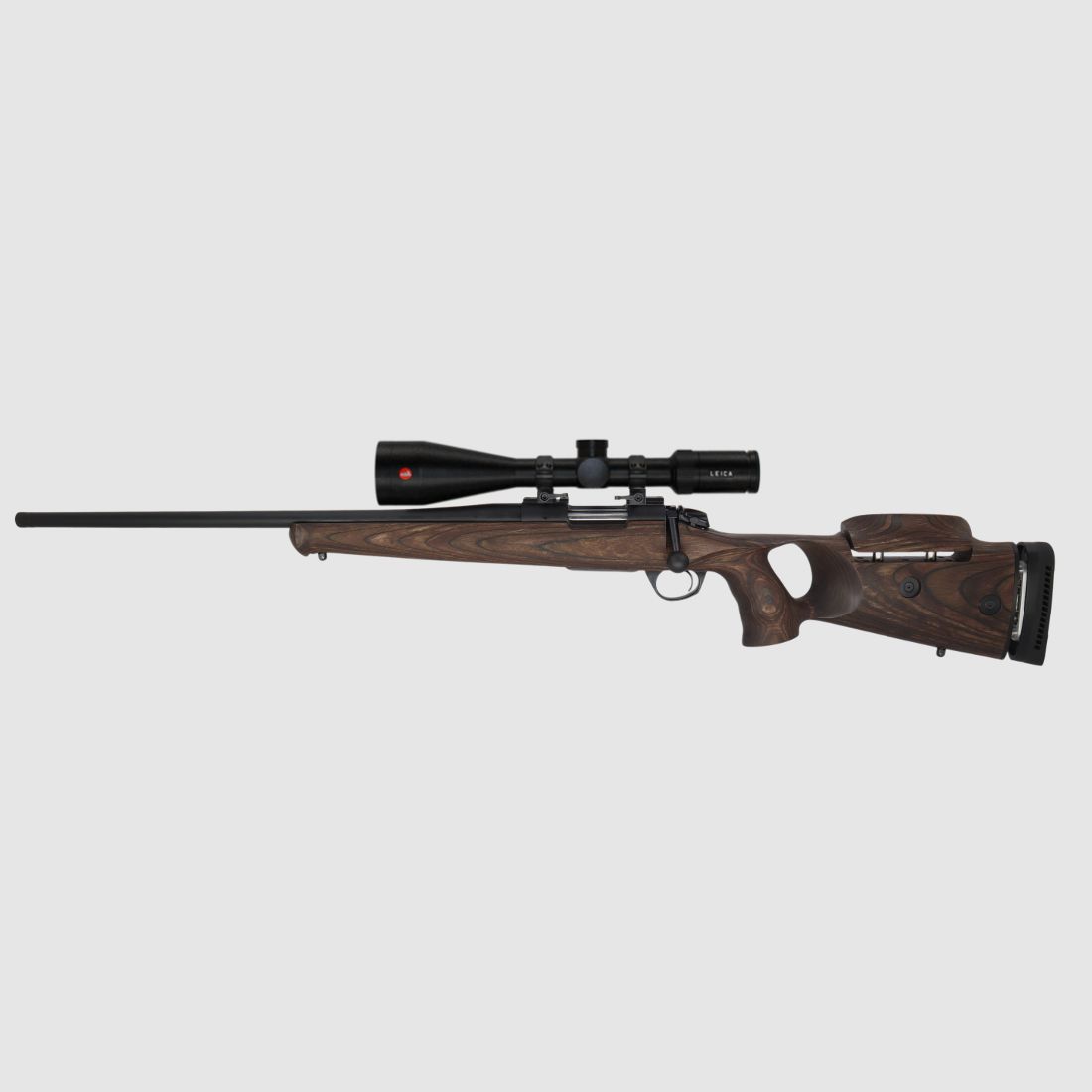  Bergara   B14 B&H Prohunter Flex LINKS Lochschaft Leica 2.5-15x56 fertig montiert / Optional: Brenner Schalldämpfer