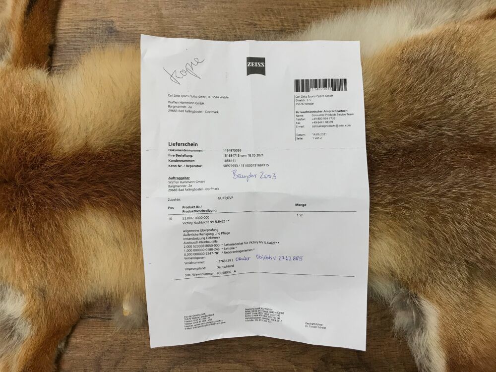 Zeiss Victory NV 5,6x62T*