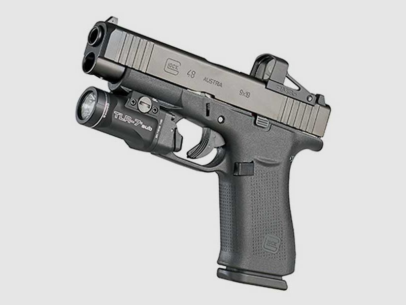GLOCK 48 R/MOS/FS + Rotpunkt-Visier + Taktisches Licht
