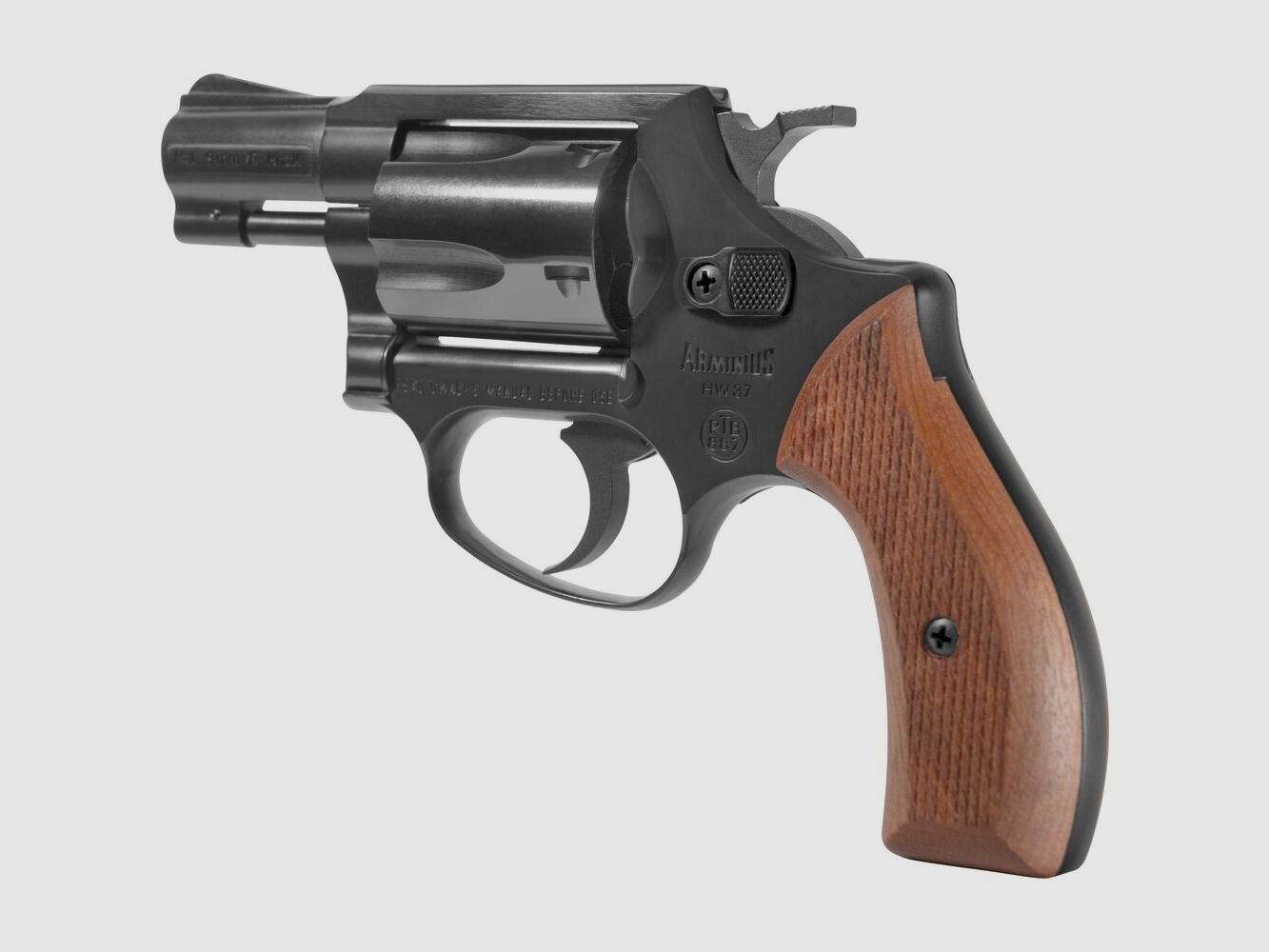 Weihrauch Sport Schreckschuss Revolver Arminius HW 37 Holzgriffschalen 9mm K.