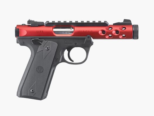 Ruger Mark IV 22/45 Lite .22 LR, 4,40" 1/2"x28, Picatinny, verstelbare kim, Rood geanodiseerd