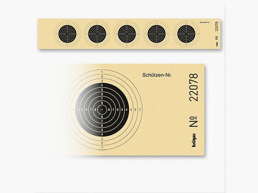 Krüger Schießscheiben LG 10m 5er Streifen Art. Nr. 1005N