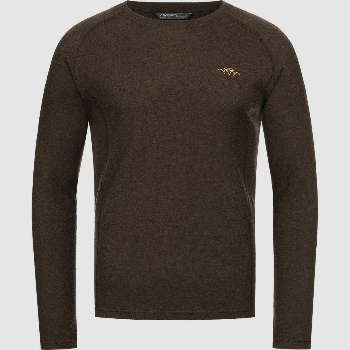 Merino Base Layer Collo Rotondo Jonar Uomo (Marrone Scuro)