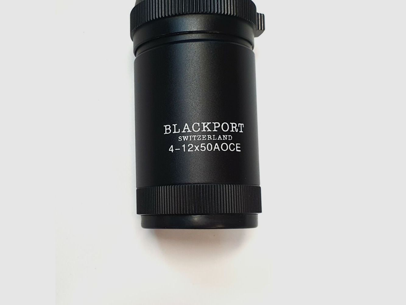 Onbekende richtkijker onbekende fabrikant, 4-12x50AOCE met inscriptie Blackport