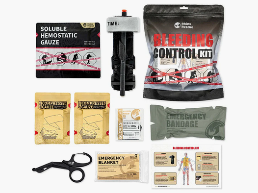 Rhino Rescue – Bleeding Control Kit / inkl. Metall-Tourniquet (7-teilig)