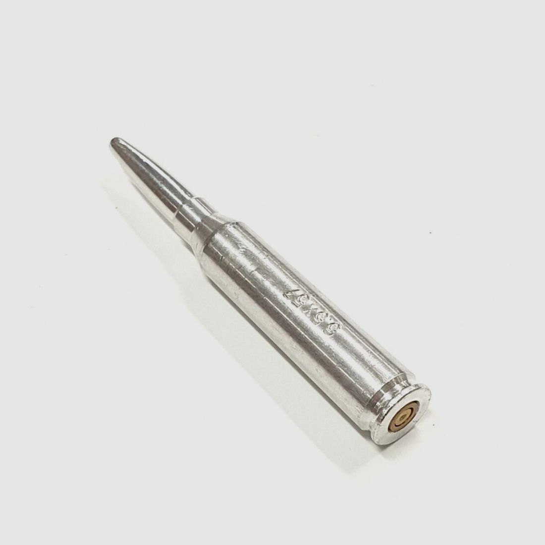 6.5x57 blank cartridge 3 pieces, chrome