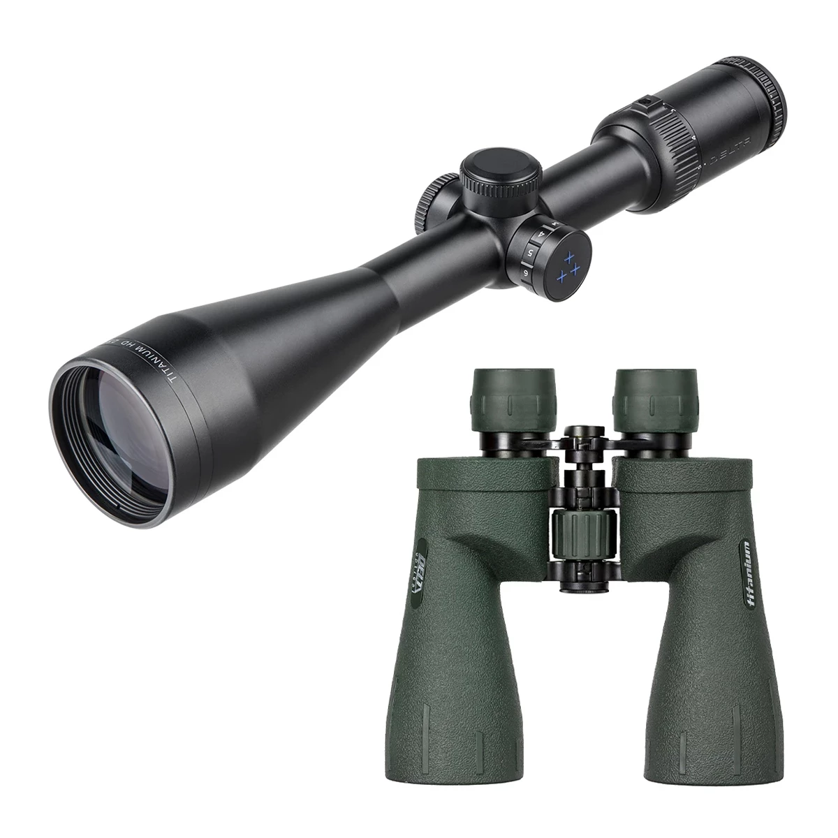 Fernglas 8x56 ED + Zielfernrohr Titanium HD 2,5-10x56