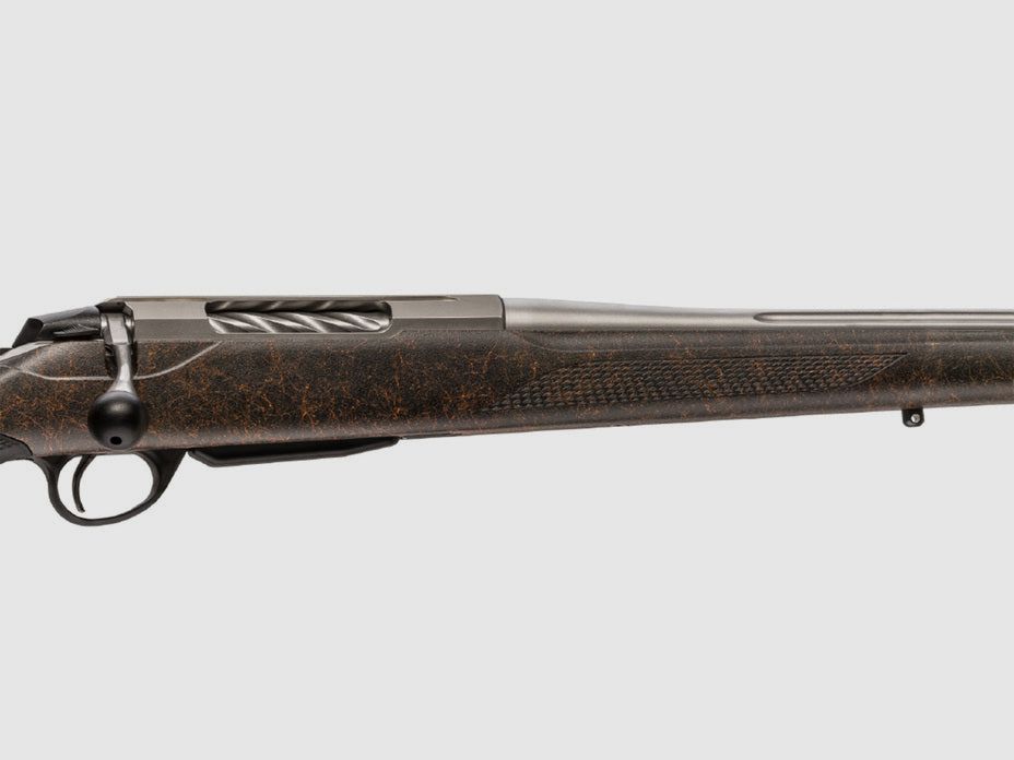 TIKKA T3x LITE ROUGHTECH EMBER .270 WSM, stainless, Lauflänge 24,3“ kanneliert mit Mündungsbremse, Verschluss kanneliert, Drall 10", Direktabzug, 3 Schuss, schwarzer Synthetikschaft mit orangem Dekor, ohne Visierung, MG 5/8"-24, Bild 3 von 3