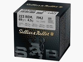Sellier & Bellot 2010788 .223 Rem. Vollmantel 4,5g 69grs. 100 Stck Büchsenpatronen