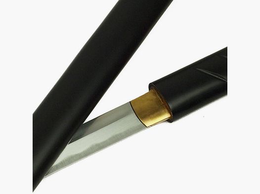 Zatoichi Katana aus 1045 Carbonstahl - schwarz