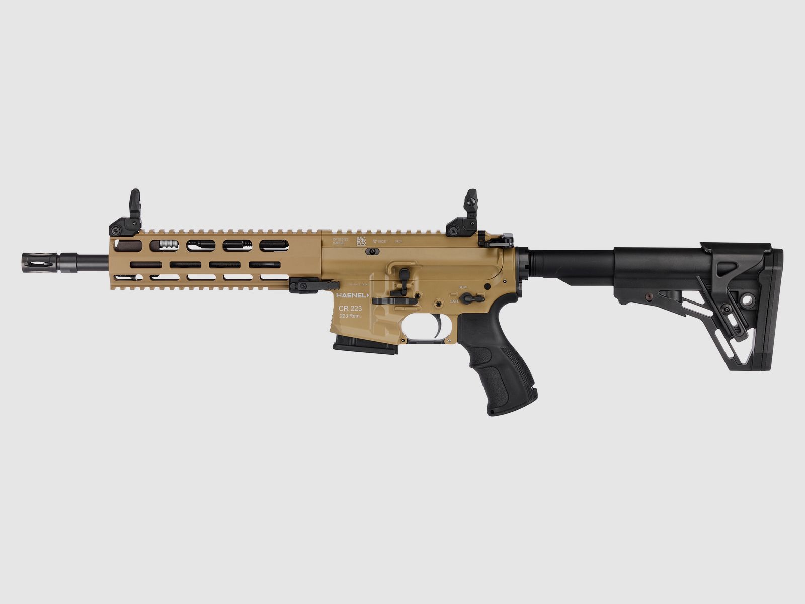 Haenel CR 223 M-LOK Handguard barrel length 254 mm | Direct trigger (2,800-4,000 g) | Short handguard | Sand color | Not sportingly approved, cal. .223 Rem., image 2 of 2