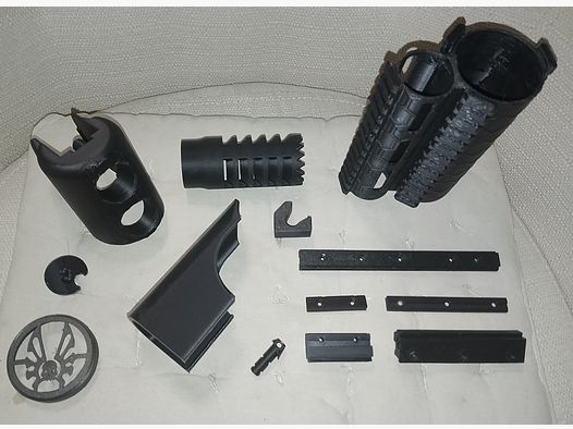 Aea HP max. grande set di parti di tuning adattatore di aumento dell'altezza del calcio montaggio su rail Picantinny copertura per visualizzazione a colpo singolo freno di bocca ecc.