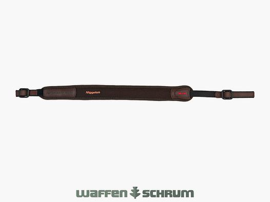 Niggeloh Gewehrriemen Automatic Light Neopren - Leder - Braun