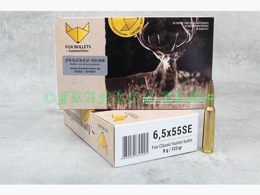 FOX Bullets Classic Hunter 6,5x55SE 100gr. 6,5g 20 pezzi prezzi a scalare