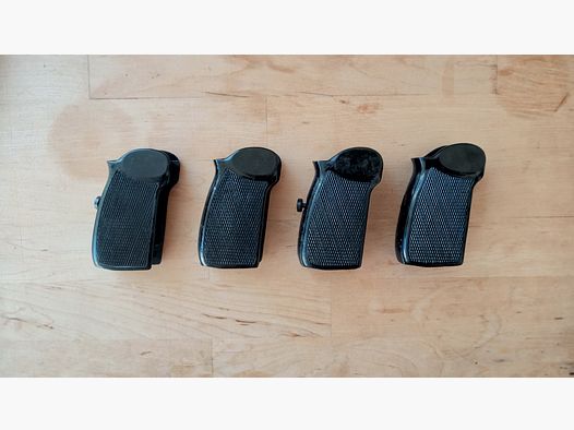 Black Bakelite grip panels for DDR police pistol-M including screw / Vintage grip for East German Makarov // 8 rounds PM 9x18
